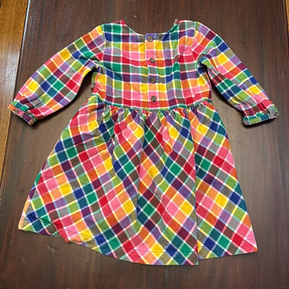 Hanna Andersson rainbow soft flannel girls dress size 120 - Picture 4 of 4